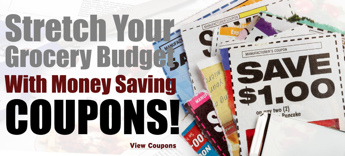 Stretch your grocery budget with money saving coupons!
